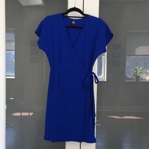 Bobeau Crepe Wrap Dress Ink Blue NEW w/out Tags S
